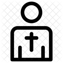 256x256 Priest Icon Of Line Style