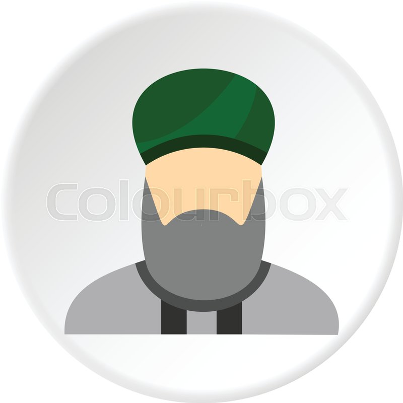 800x800 Islamic Priest Icon In Flat Circle Stock Vector Colourbox