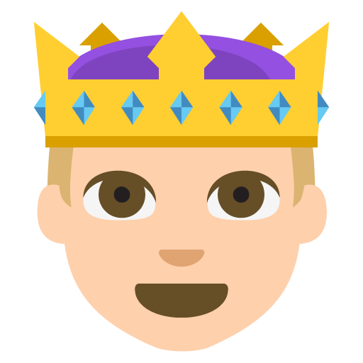 512x512 Prince Medium Light Skin Tone Emoji Emoticon Vector Icon Free