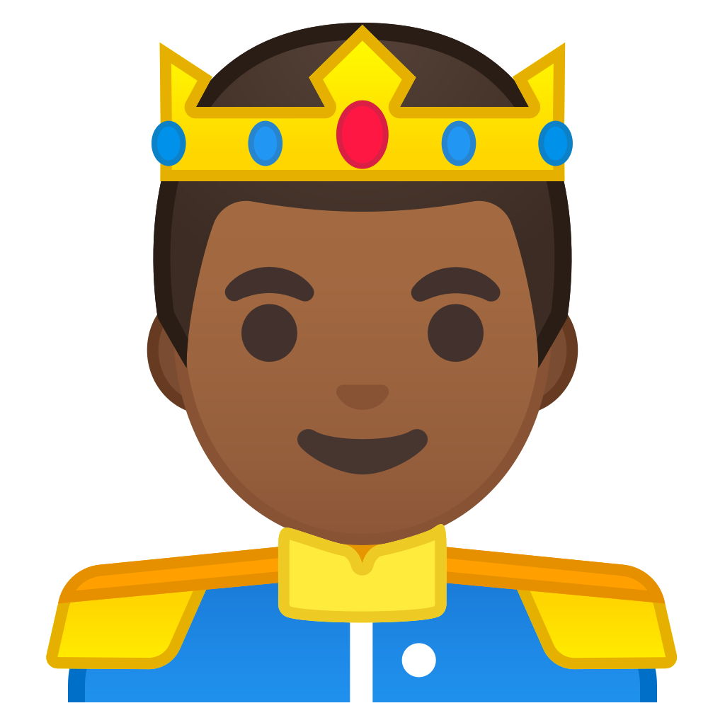 1024x1024 Prince Medium Dark Skin Tone Icon Noto Emoji People Profession