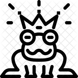 256x256 Frog Prince Icon Of Line Style