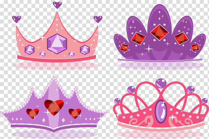800x533 Four Pink And Purple Crown Illustration, Princess Crown Icon, Pink