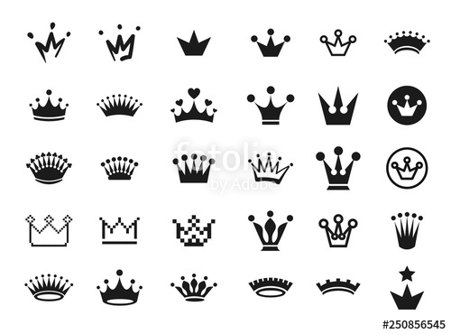 500x370 Vector Illustration Concept Of King And Princess Crown Icon