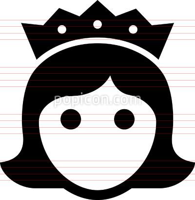 400x412 Princess With Tiara Icon