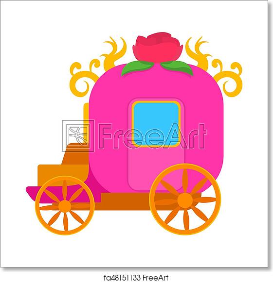 561x581 Free Art Print Of Pink Brougham, For Little Princess Icon Pink