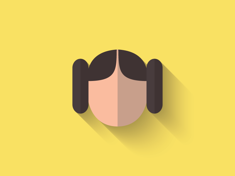 800x600 Princess Leia Flat Design Icon