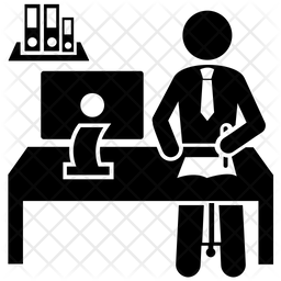 256x256 Principal Icon Of Glyph Style