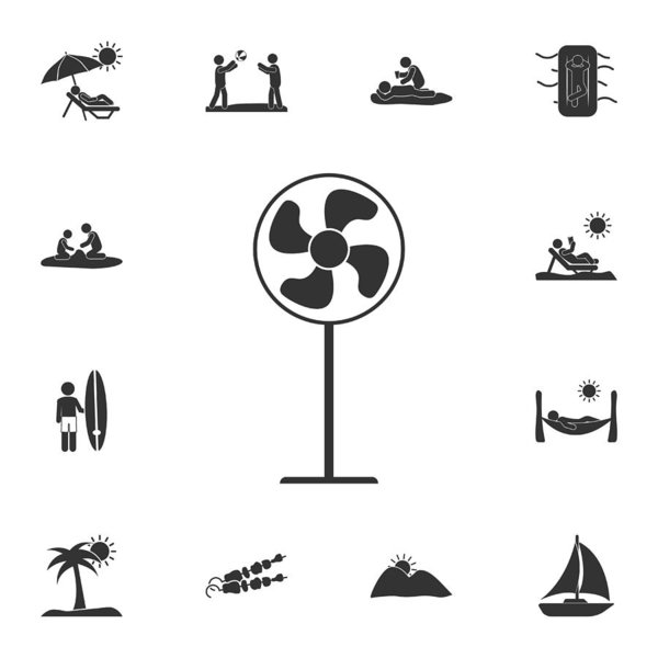 600x600 Cooling Fan Icon Detailed Set Of Summer Illustrations Premium