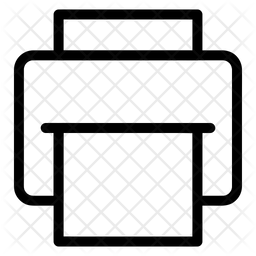 256x256 Print Icon Of Line Style