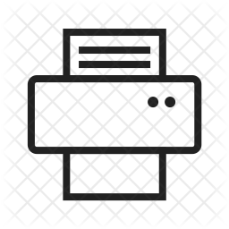 256x256 Printer Icon Of Line Style