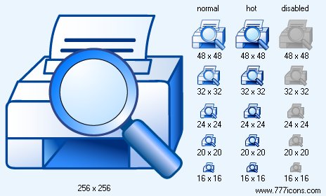 464x280 Print Preview Icon Design Icon Set