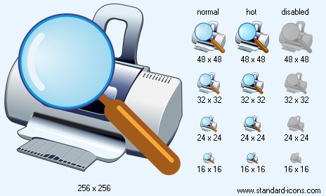 464x280 Print Preview Icon Standard Portfolio Icons