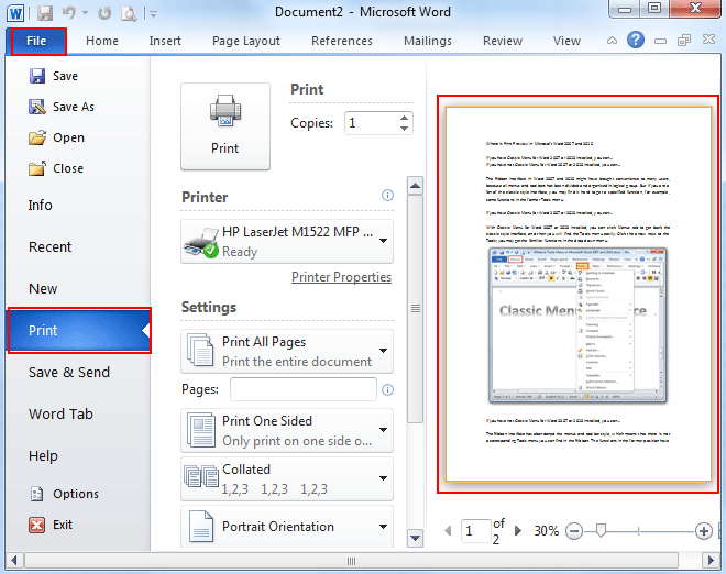 660x522 Where Is The Print Preview In Microsoft Word