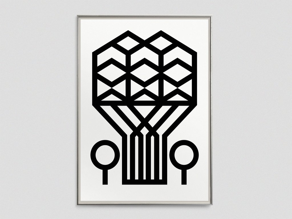 1024x767 Brutal Icon Screen Print Present Correct