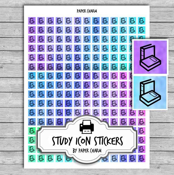 570x571 Erin Condren Study Icon Stickers Printable School Icon Stickers