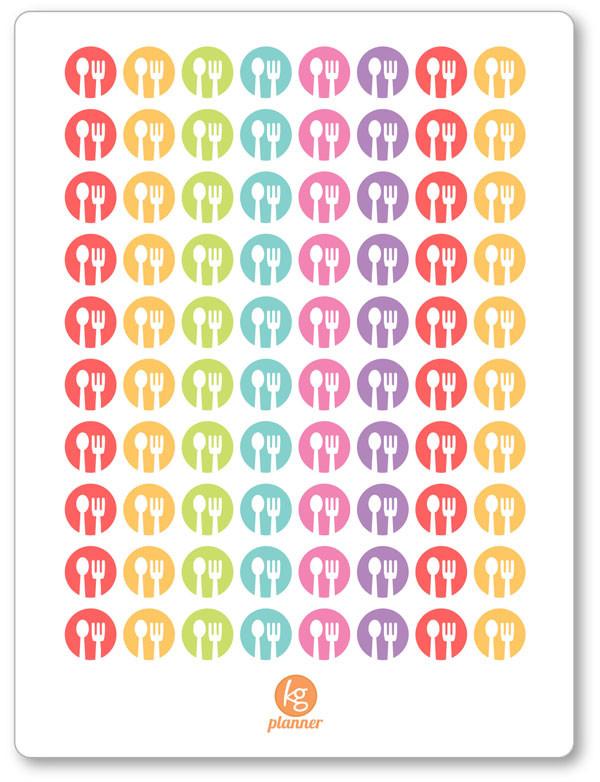 600x782 Meal Icon Pdf Printable Planner Stickers Planner Penny