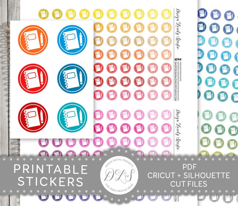 794x687 Printable Study Planner Stickers Study Icon Planner Stickers Etsy