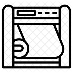 256x256 Printing Press Machine Icon Of Line Style