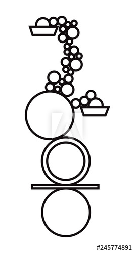 267x500 Vector Line Or Outline Black Icon Of Offset Printing Machine