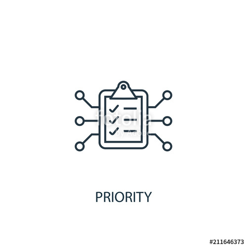 500x500 Priority Icon Simple Element Illustration Stock Image
