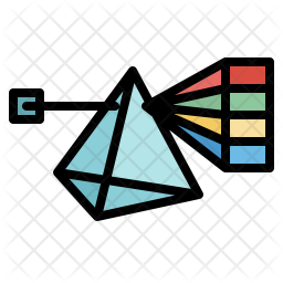Prism Physic Icon Of Colored Outline Style 256x256 Prism Physic Icon Of Colored Outline Style
