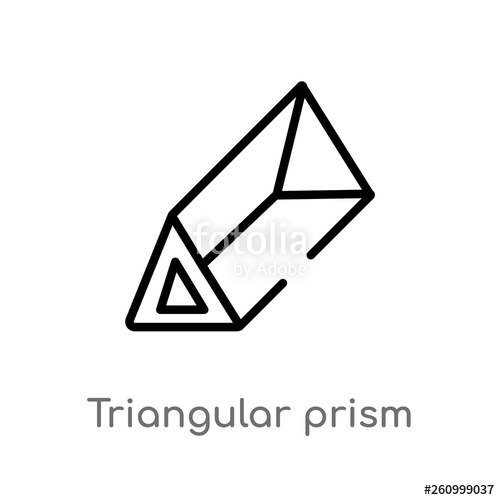 Outline Triangular Prism Vector Icon Isolated Black Simple Line 500x500 Outline Triangular Prism Vector Icon Isolated Black Simple Line