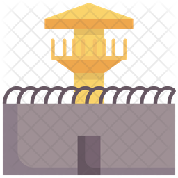 256x256 Prison Icon Of Flat Style