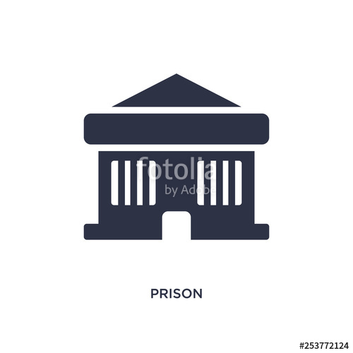 500x500 Prison Icon On White Background Simple Element Illustration
