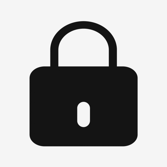 640x640 Vector Lock Icon, Lock Icon, Privacy Icon, Safety Icon Png