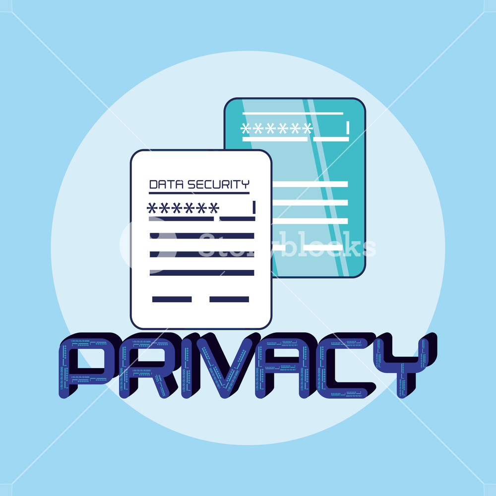 1000x1000 Documents Data Privacy Icon Vector Illustration Design Royalty
