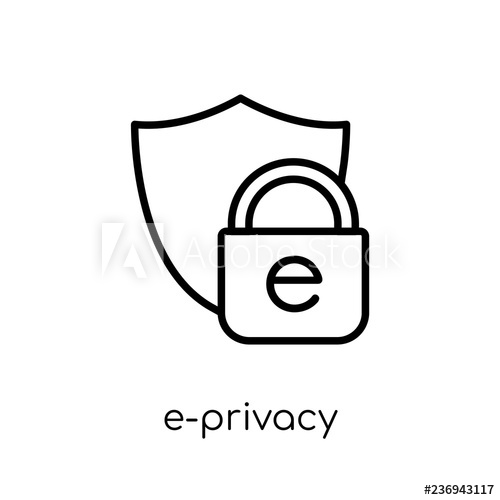 500x500 E Privacy Icon Trendy Modern Flat Linear Vector E Privacy Icon