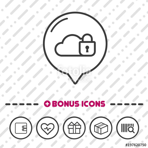 500x500 Private Cloud Icon Cloud Secure Symbol Stock Image And Royalty
