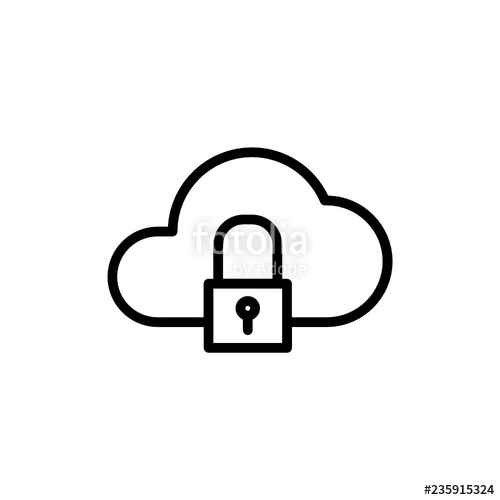 500x500 Private Cloud Icon Vector Design Stock Image And Royalty Free