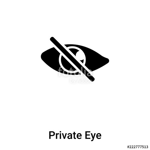 500x500 Private Eye Icon Vector Isolated On White Background, Logo Concept