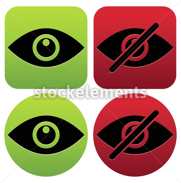 593x600 Eye Symbols As Show, Hide, Visible, Invisible, Public, Private