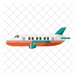 256x256 Private Jet Icon Of Flat Style