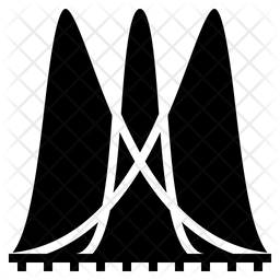Probability Distribution Icon Of Glyph Style 256x256 Probability Distribution Icon Of Glyph Style
