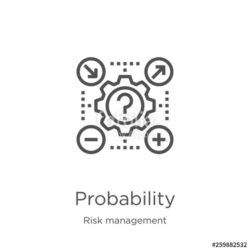 Probability Icon Vector From Risk Management Collection Thin Line 500x500 Probability Icon Vector From Risk Management Collection Thin Line
