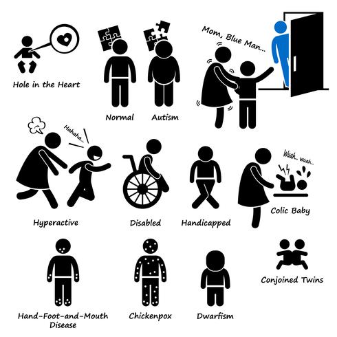 490x490 Baby Children Kid Health Sickness Syndrome Problem Stick Figure