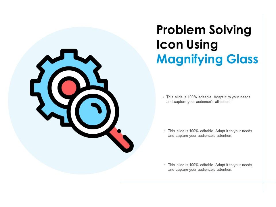 960x720 Problem Solving Icon Using Magnifying Glass Powerpoint