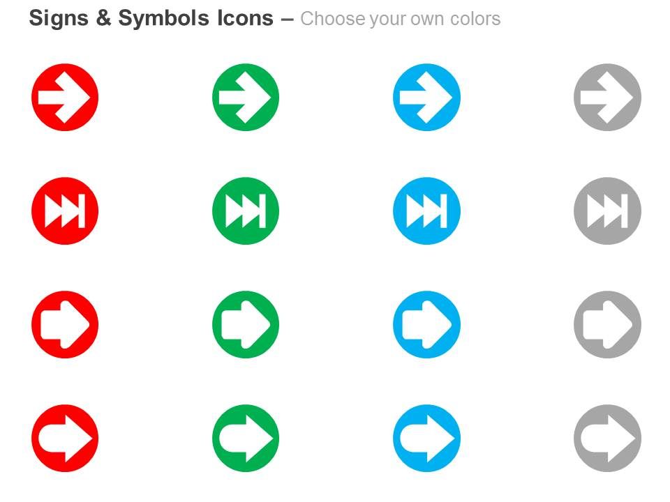 960x720 Four Unidirectional Arrows Process Flow Ppt Icons Graphics