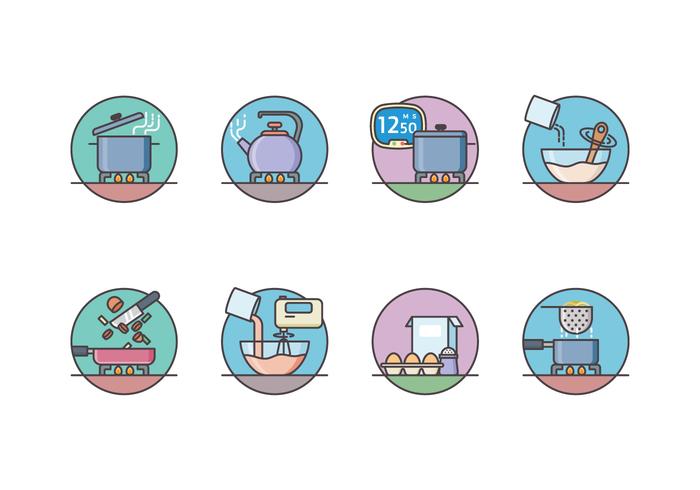 700x490 Free Cooking Process Icon Set