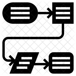 256x256 Process Chart Icon Of Glyph Style