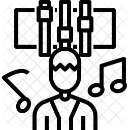 Music Producer Icon Of Line Style 256x256 Music Producer Icon Of Line Style