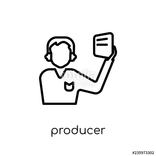 Producer Icon Trendy Modern Flat Linear Vector Producer Icon 500x500 Producer Icon Trendy Modern Flat Linear Vector Producer Icon