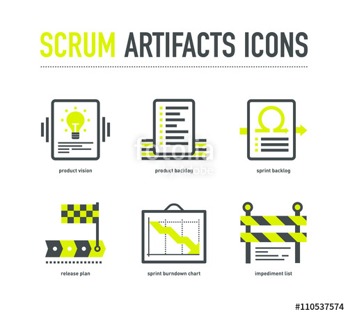 500x450 Scrum Artifacts Icons Stock Image And Royalty Free Vector