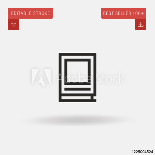 500x500 Outline Catalogue Icon Isolated On Grey Background Line Pictogram