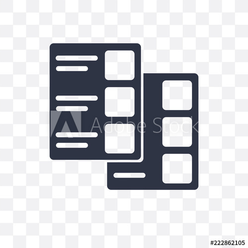 500x500 Catalogue Icon Isolated On Transparent Background Simple