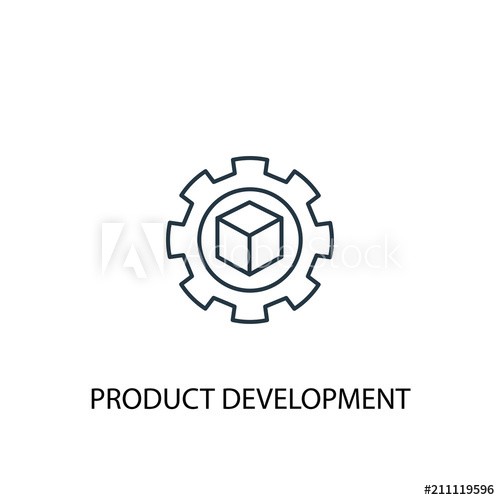 500x500 Product Development Concept Line Icon Simple Element Illustration