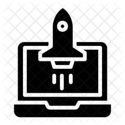 256x256 Product Launch Icon Of Glyph Style